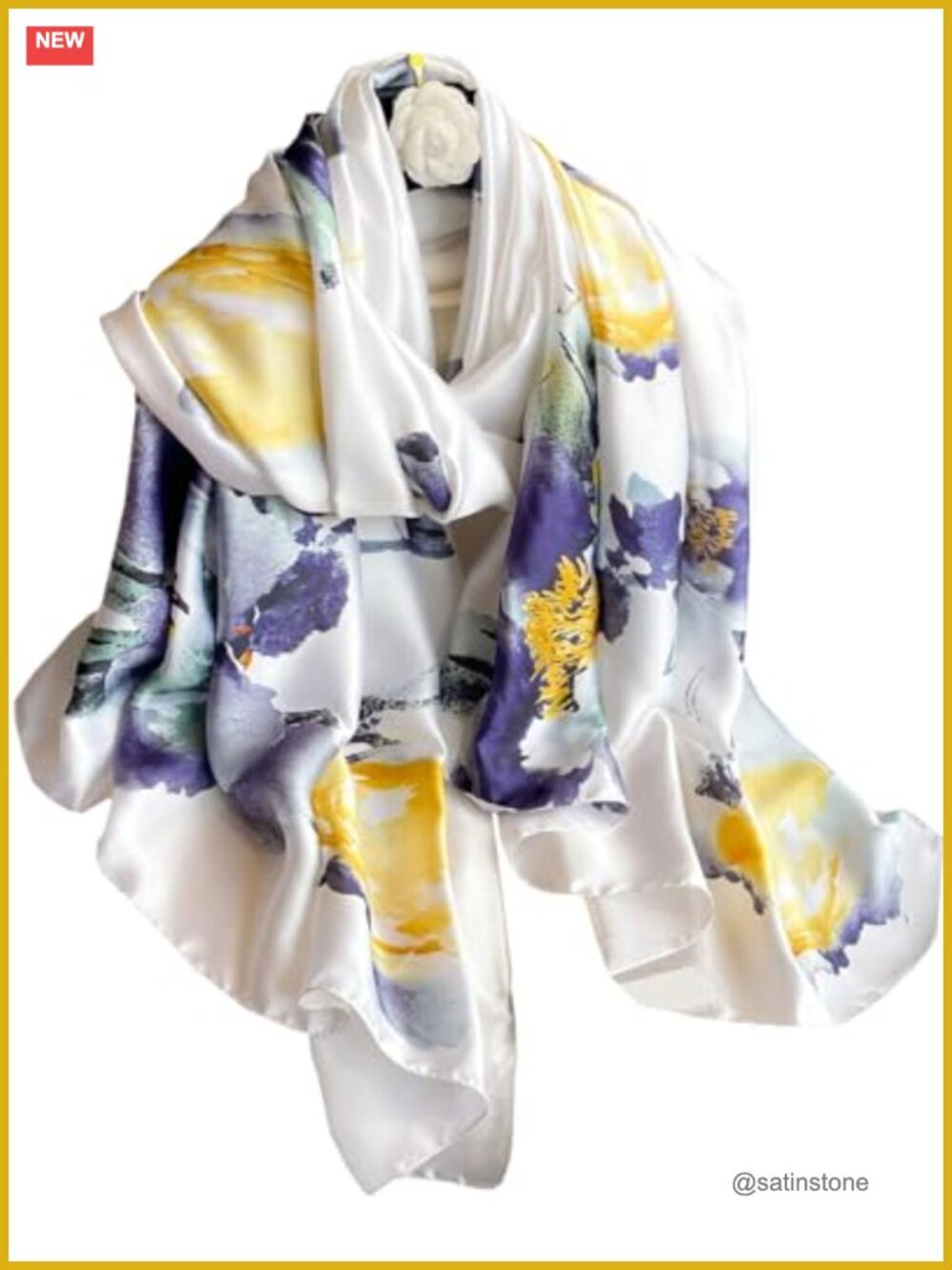 Long Silky Scarf Shawl Wrap for Women Dressy Fashion Lightweight Evening Gown